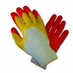                 Перчатки х/б  с латексным покрытием Вампирка-люкс ,2-й облив желто-краная( уп100пар)